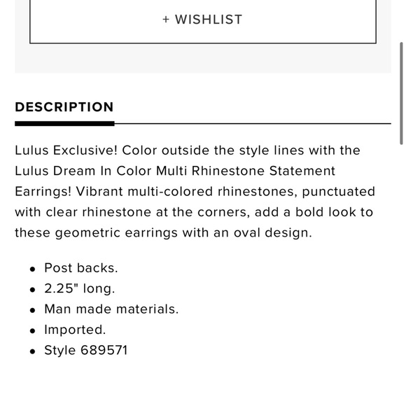 Multi Rhinestone Statement Earrings - Picture 4 of 4